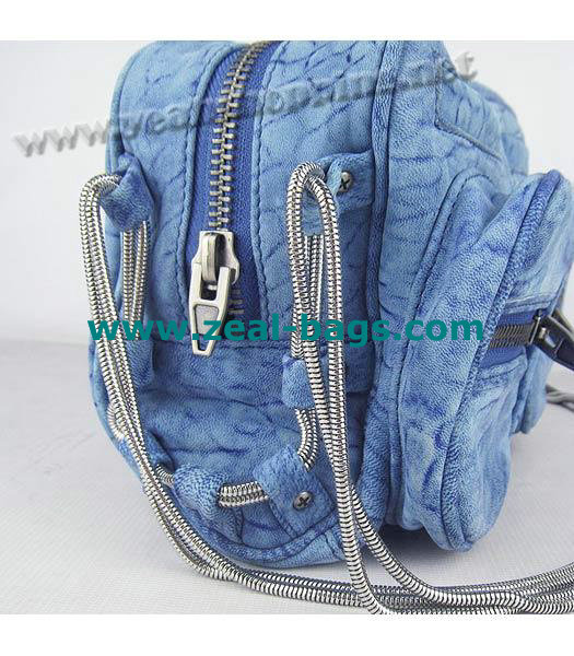 AAA Replica Alexander Wang Brenda Zip Chain Should Bag Blue Lambskin